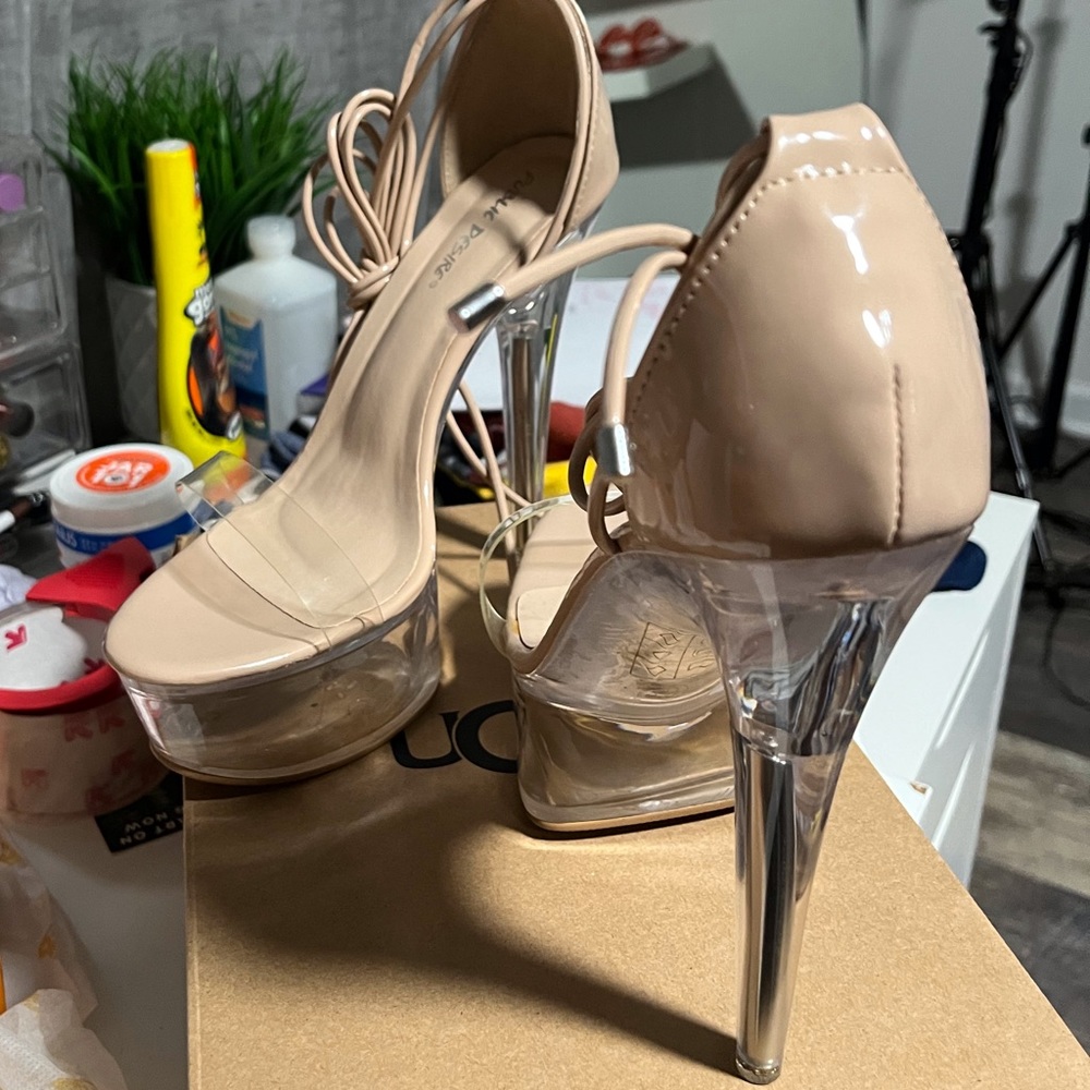 Clear and Nude Platform Heels [No box]